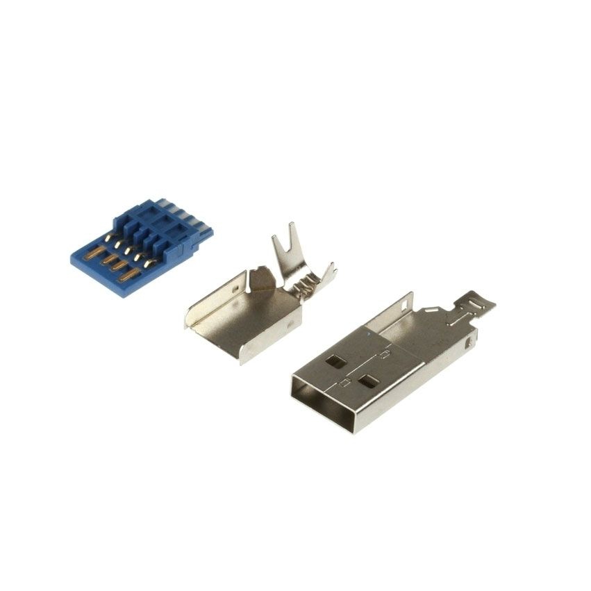 USB 3.0 Stecker Typ A zum Löten (ohne Haube)