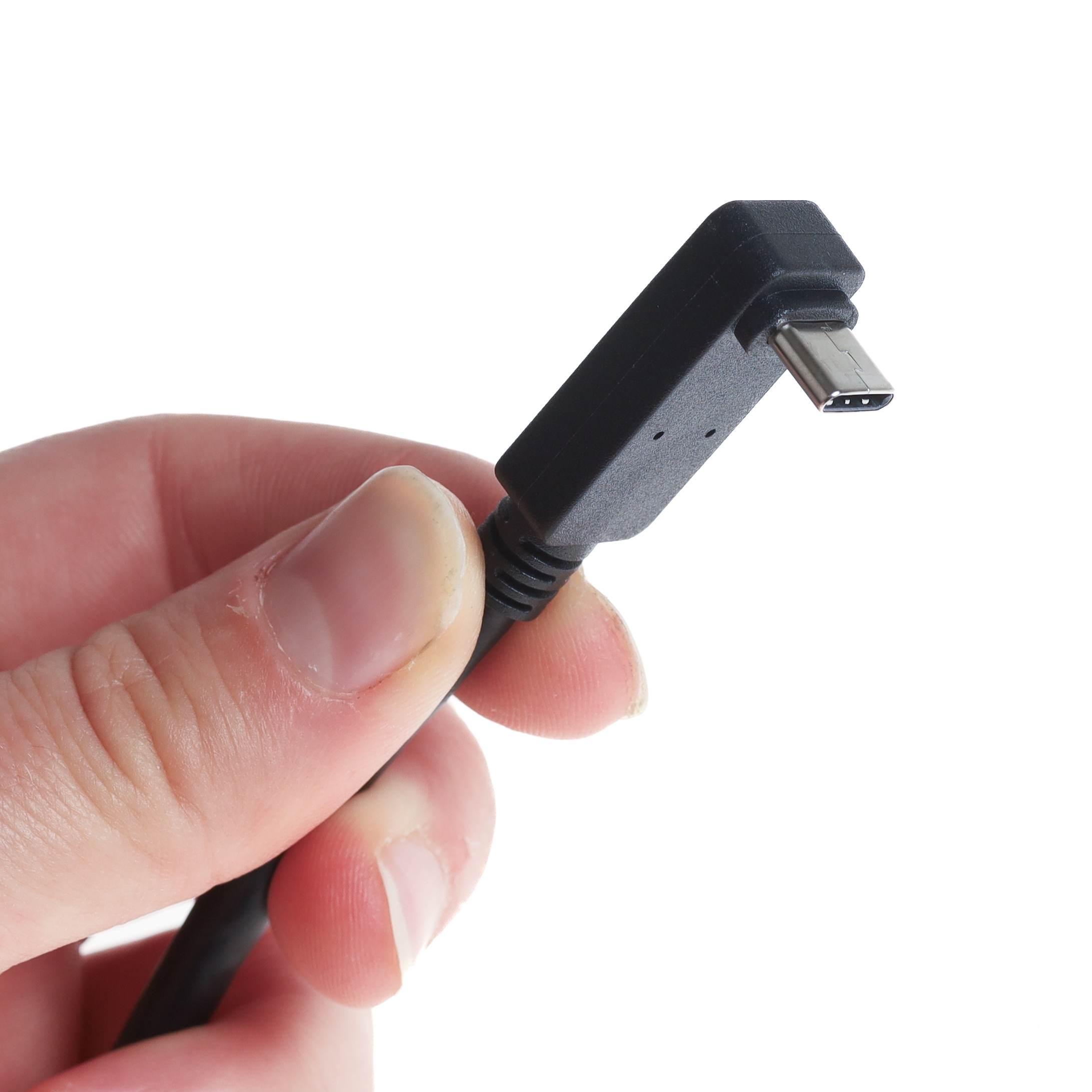 USB-Kabel mit 1x Type-C™ Stecker gerade auf 1x gewinkelt, Version OBEN/UNTEN, 1m