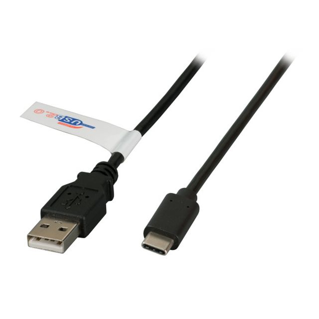 USB-Kabel Type-C™ Stecker auf USB 2.0 A Stecker 1m