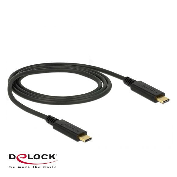USB Kabel 2x Type-C™ Stecker, 10 Gbps, Power Delivery 5A, 1m, von DELOCK