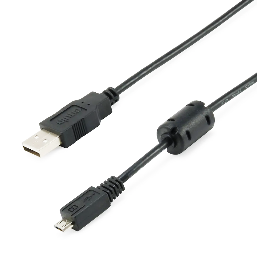 Micro B USB 2.0 Kabel mit einem Ferritkern, 1.8m