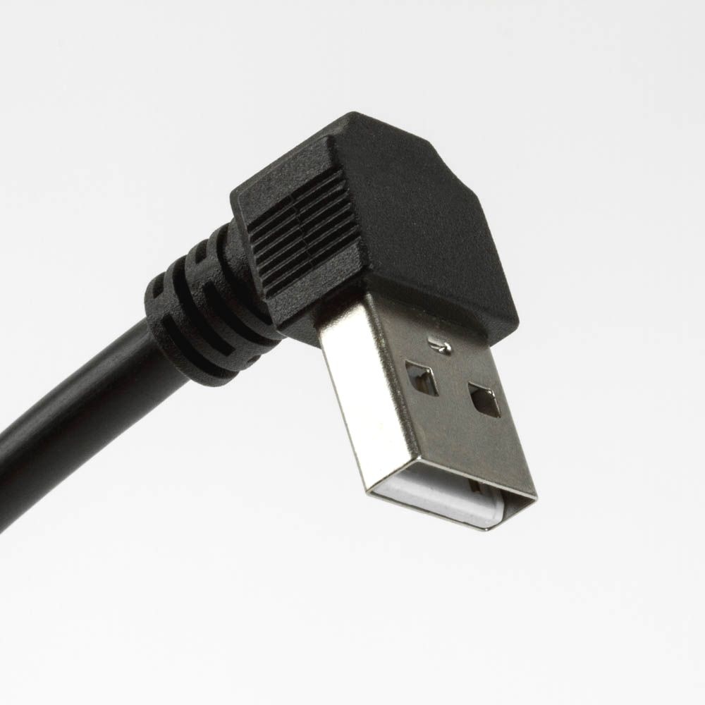 USB-Kabel mit abgewinkeltem A-Stecker 90° NACH UNTEN 1m