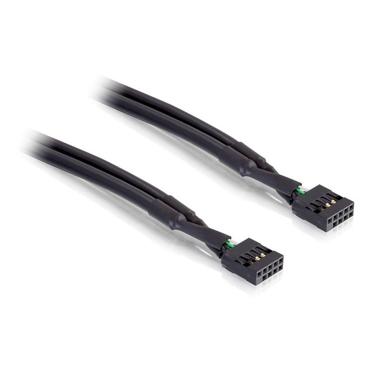 Internes USB 2.0 Kabel 2x 10-pol Boardanschluss 50cm