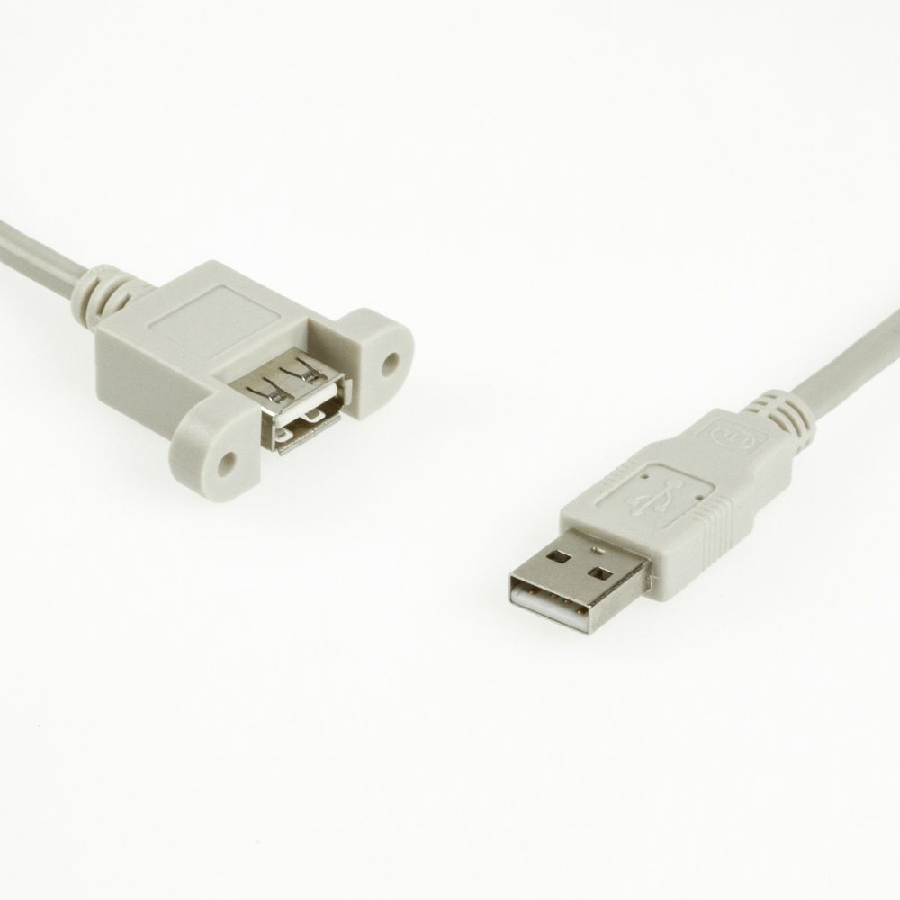 USB-Montagekabel A-Buchse anschraubbar 35cm (ohne Schrauben)