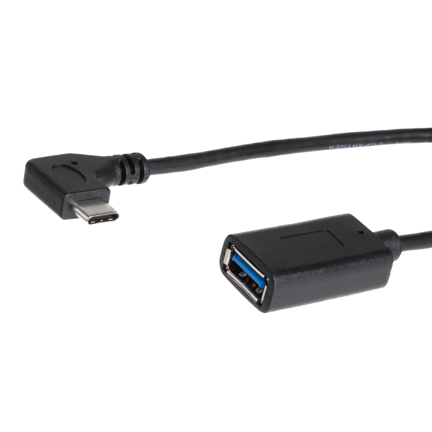 Kabel USB 3.1 Type-C™ Stecker gewinkelt auf USB 3.0 A Buchse 25cm