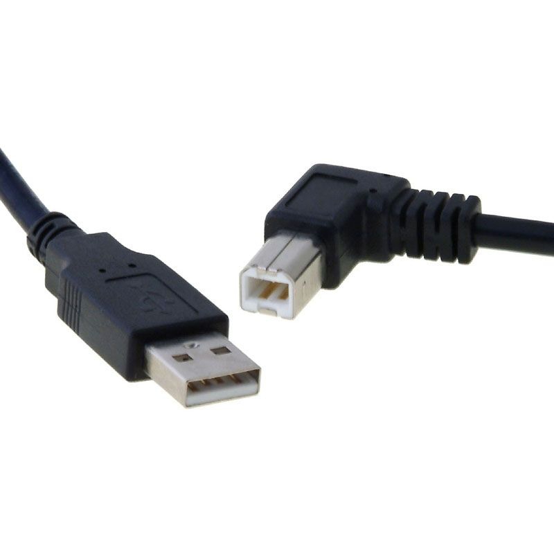 USB 2.0 Kabel Stecker B abgewinkelt LINKS 50cm