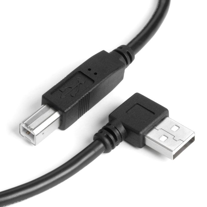 USB-Kabel Stecker A abgewinkelt LINKS 5m