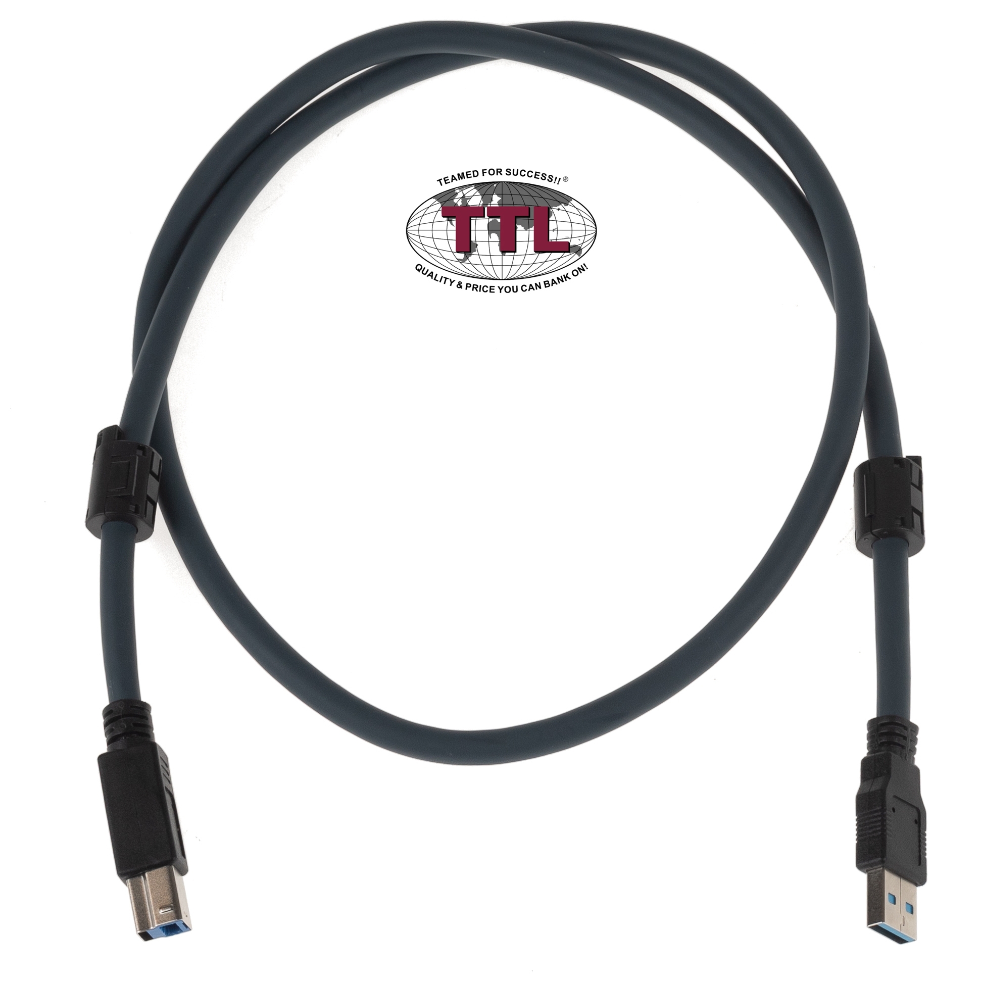 USB 3.0 hochflexibles Industriekabel Qualität PREMIUM+ mit 2 Ferritkernen 1m