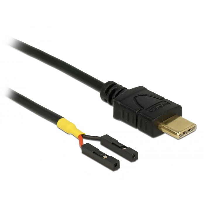 Kabel USB Type-C™ Stecker auf 2x Pfostenbuche für Strom 10cm