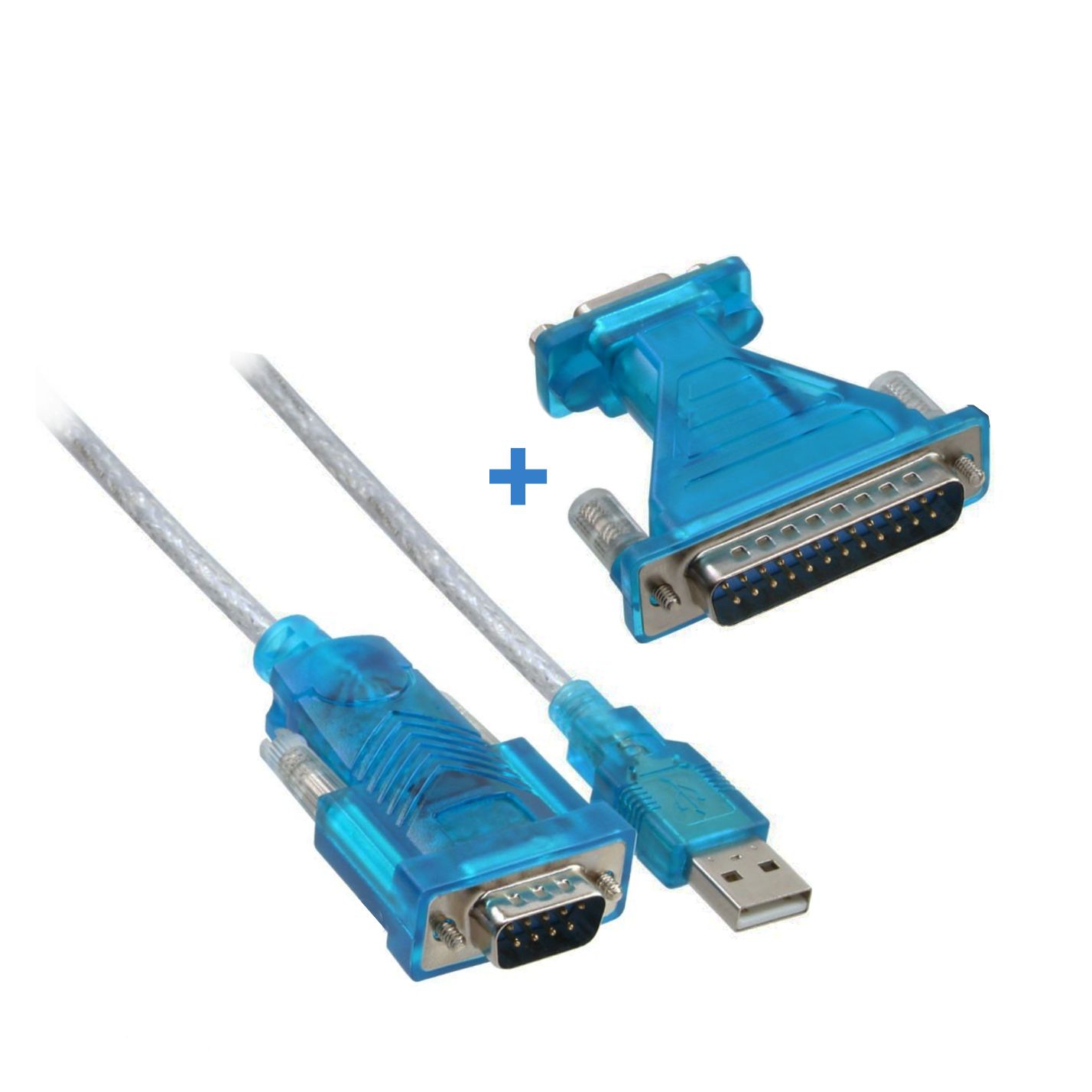 USB-Seriell-Adapterkabel für RS-232 mit FTDI-Chipsatz, USB 2.0, 180cm