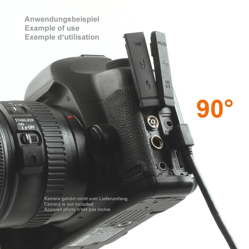 Abgewinkeltes MINI-USB-Kabel: USB A auf Mini B WINKEL RECHTS 5m