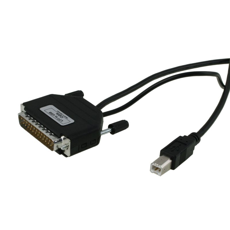 Parallel-USB Reverse Adapter: DSub-25 an USB-B Stecker, LPT2USB, internationale Version