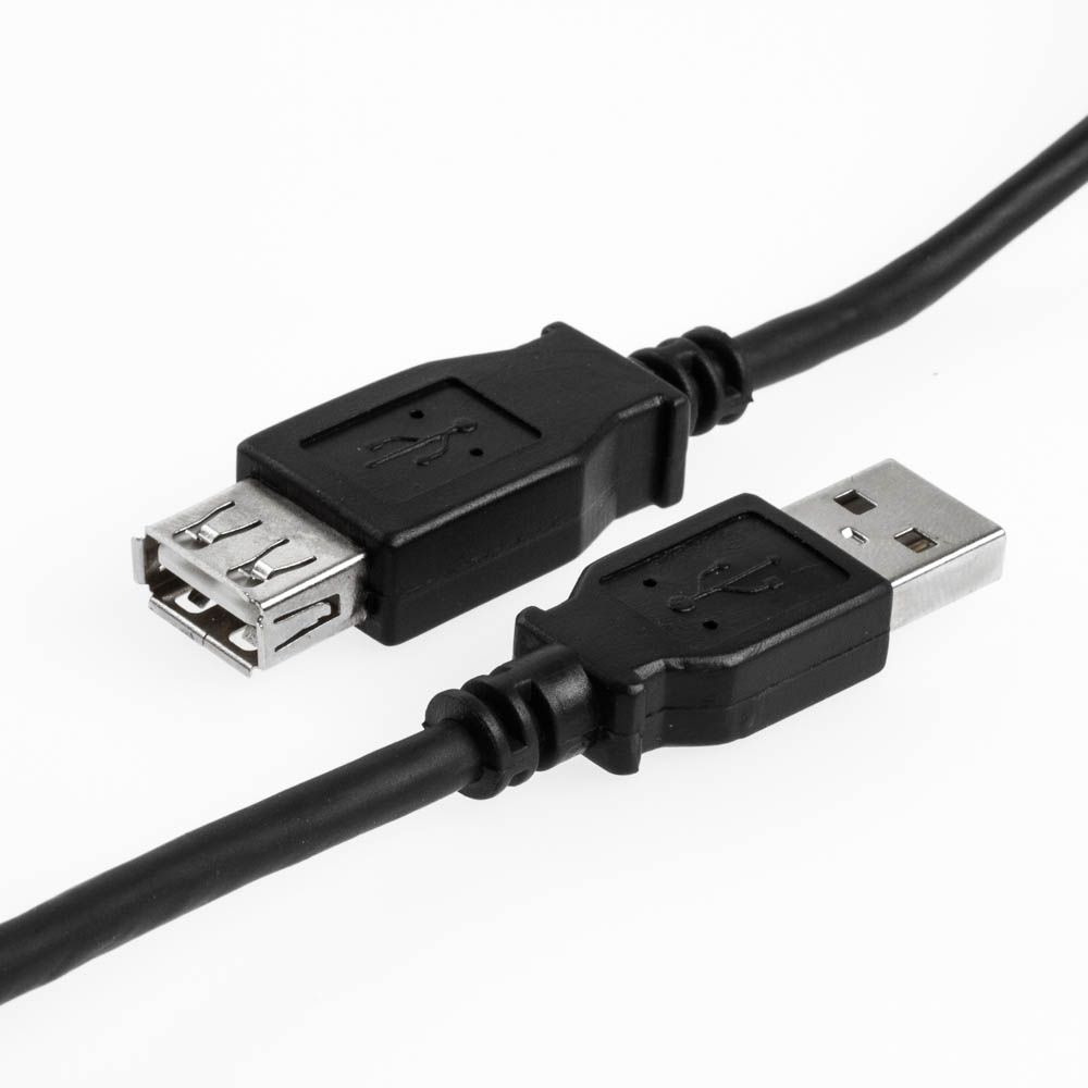 Kurze USB-Verlängerung Kabel Am Aw 60cm SCHWARZ