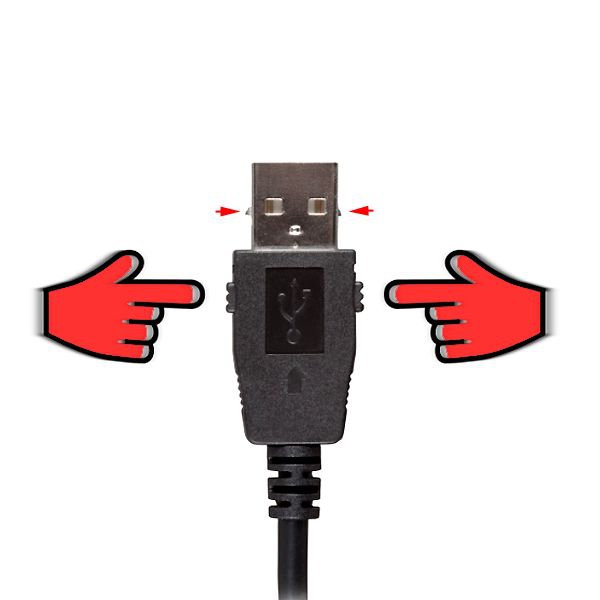 USB 2.0 Spezialkabel 2x A Stecker verriegelbar 1m