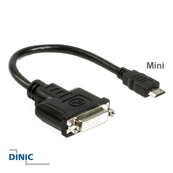 Adapter Mini HDMI Stecker - DVI-Buchse 20cm