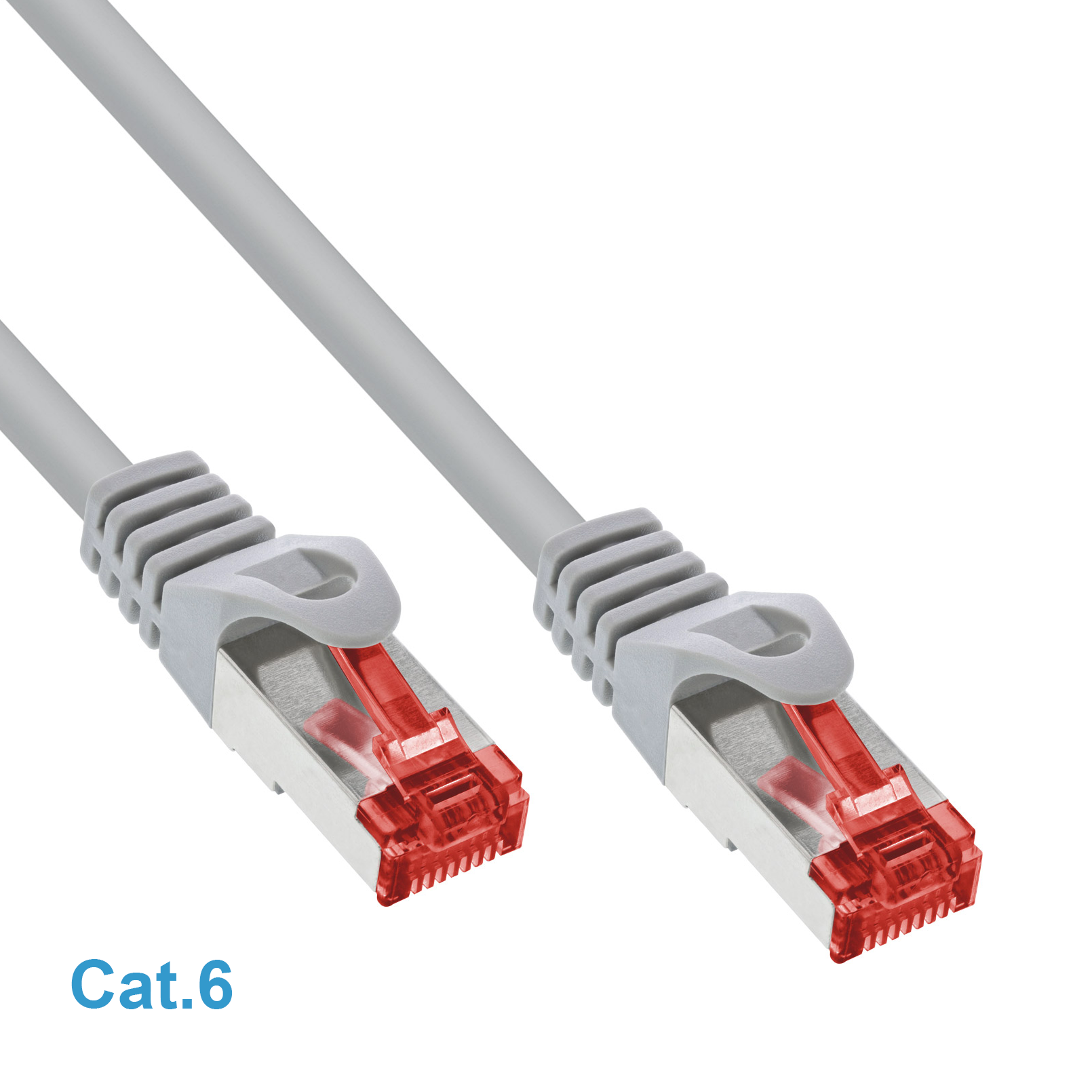 Cat.6 Netzwerkkabel PREMIUM Qualität S/FTP (PIMF) 250Mhz grau 50cm