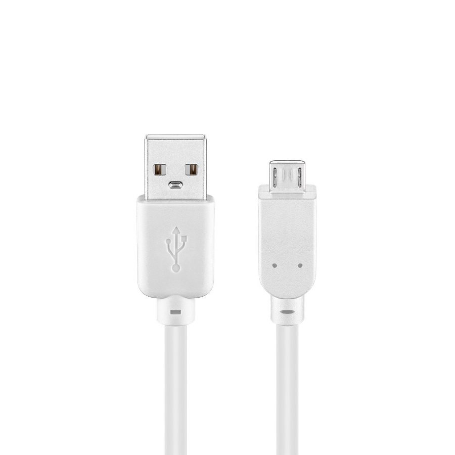 USB 2.0 Kabel USB-A an MICRO-B weiß 60cm