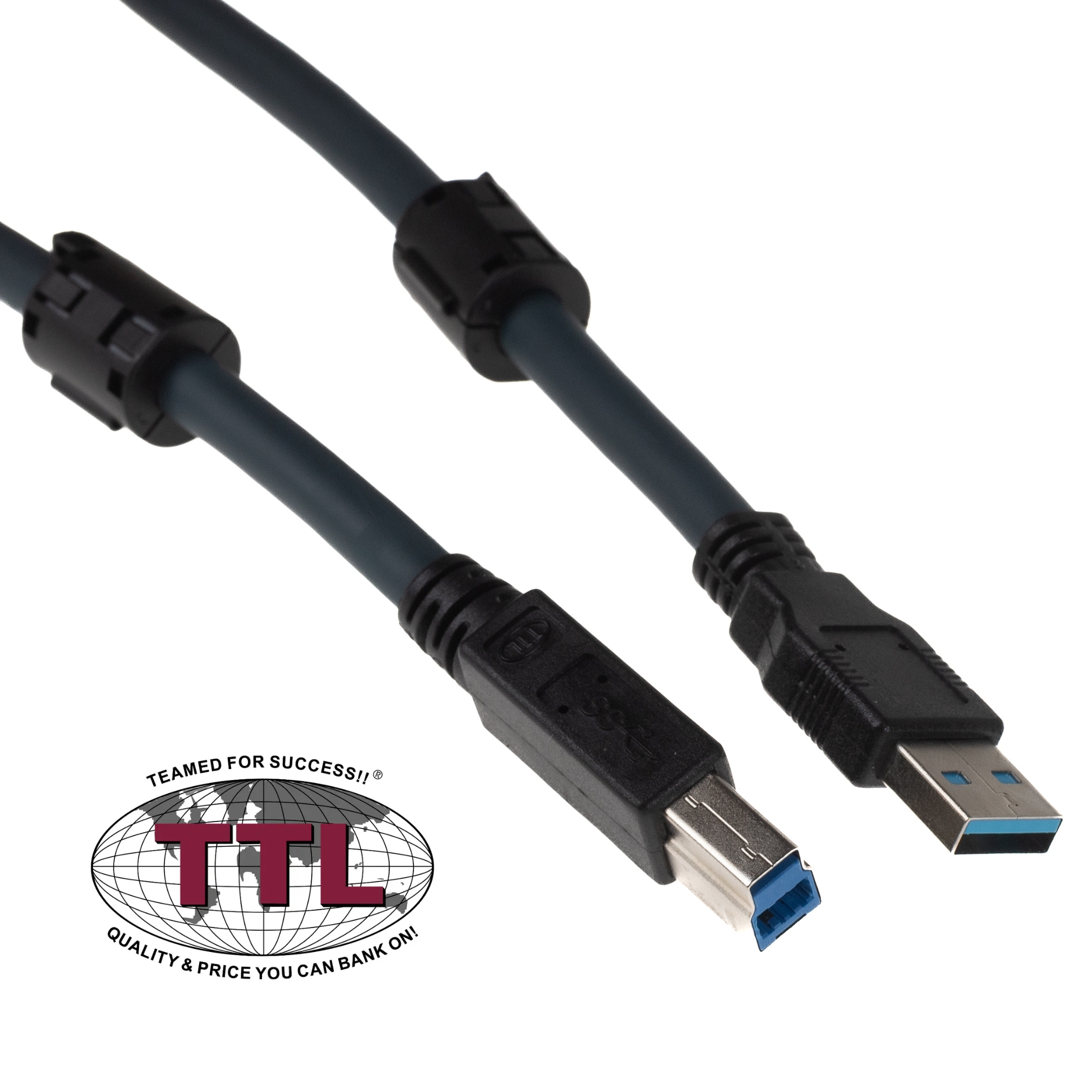 USB 3.0 hochflexibles Industriekabel Qualität PREMIUM+ mit 2 Ferritkernen 50cm