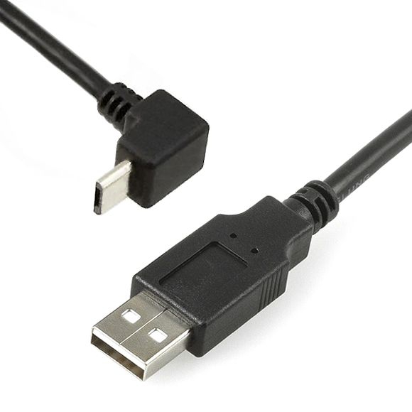 MICRO-USB-Kabel: A auf Micro B 90° WINKEL NACH UNTEN 1m