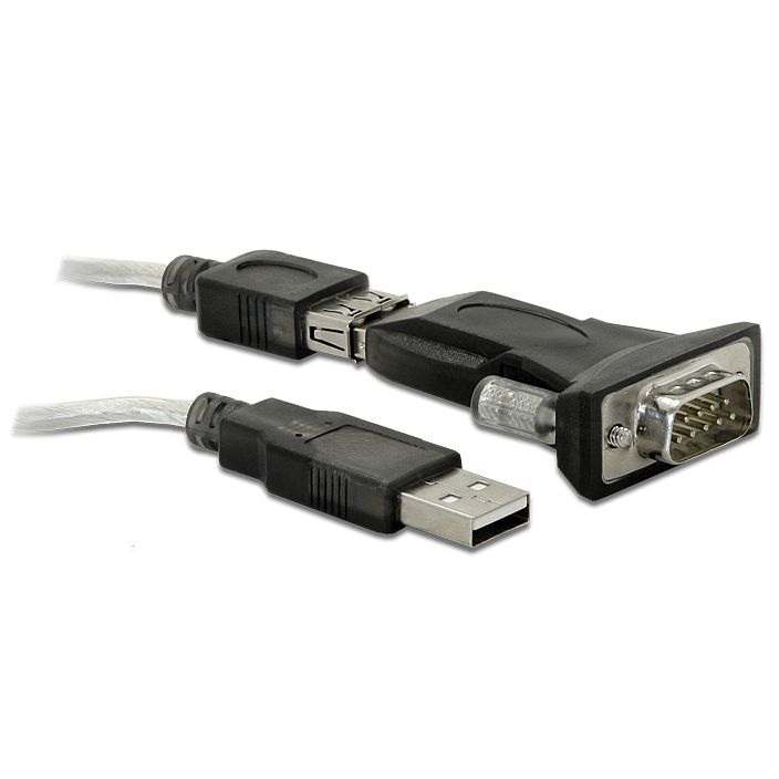 USB 2.0 Seriell-Kompaktadapter RS232, DSub-9 männlich auf USB A männlich