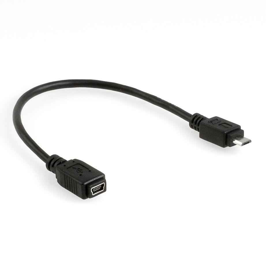Adapterkabel USB Mini B weiblich auf Micro B männlich 20cm