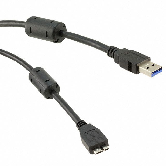 MICRO USB 3.0 Kabel A auf Micro B mit 2 Ferritkernen 1m