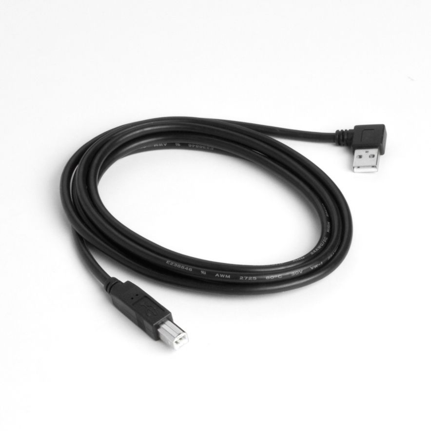 USB 2.0 Kabel AB, Stecker A abgewinkelt RECHTS, 2m