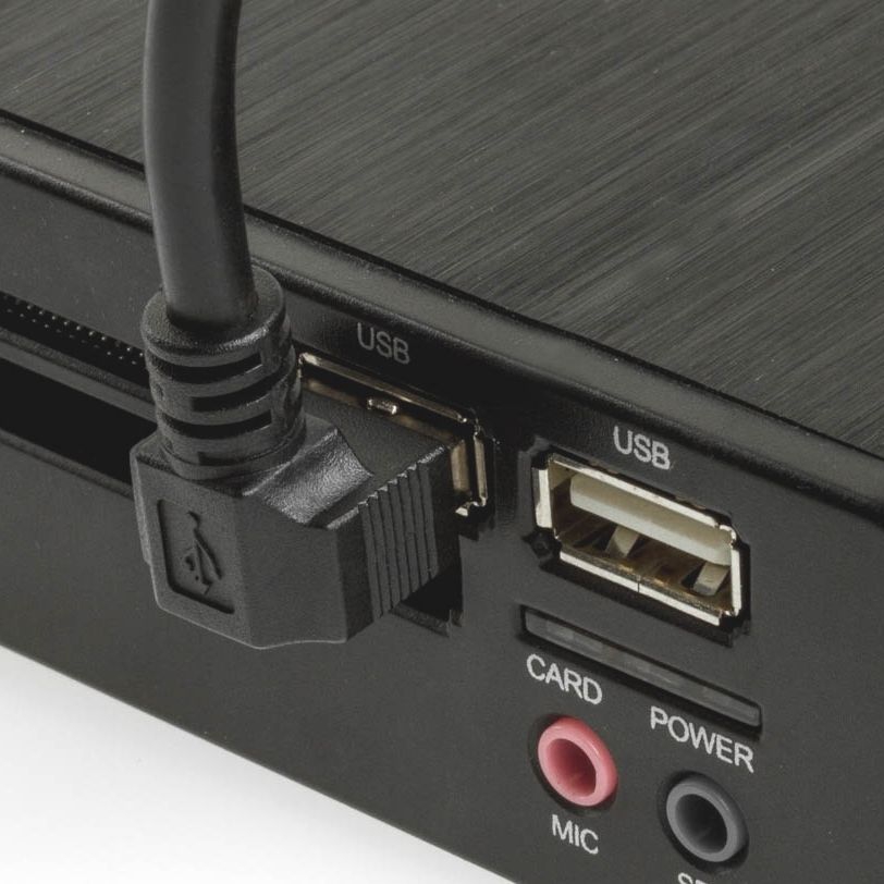 USB-Kabel mit abgewinkeltem A-Stecker 90° NACH OBEN 5m