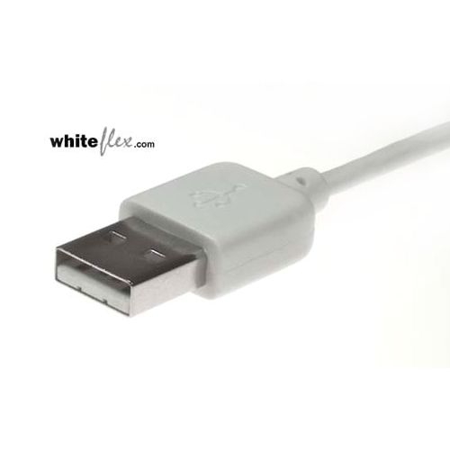 WHITEFLEX USB-Kabel weiss + flexibel 50cm