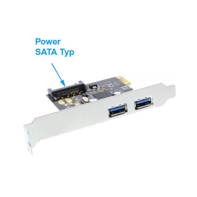 USB 3.0 PCI-Express Karte 2 Ports Powerport Typ SATA