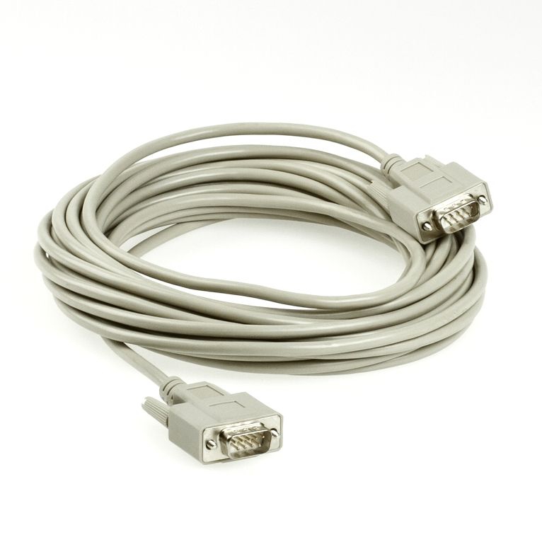 Serielles Kabel mit 2x DSub-9 männlich, 10m, z.B. für RS232