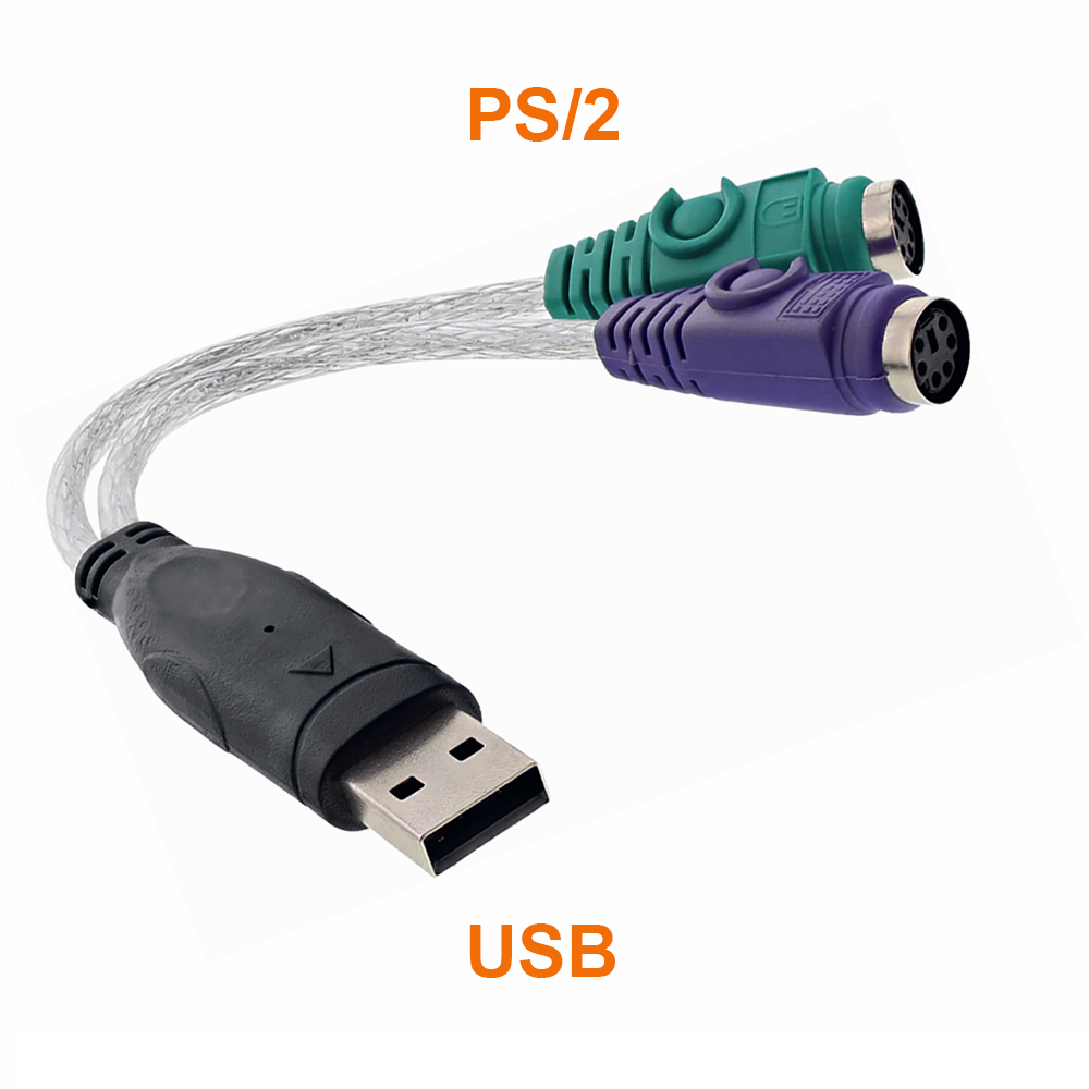 USB-PS2-Adapter für PS2-Tastatur + PS2-Maus