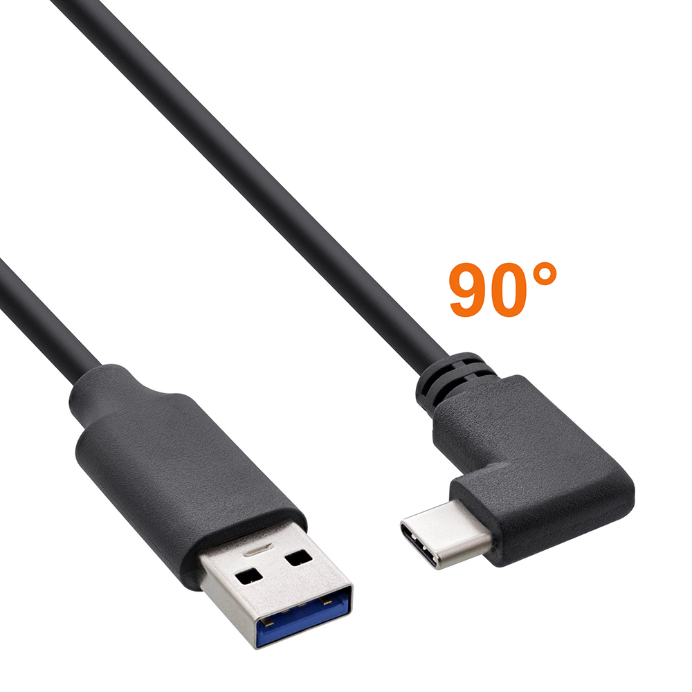 Kabel USB Type-C™ Stecker gewinkelt auf USB 3.0 A 30cm
