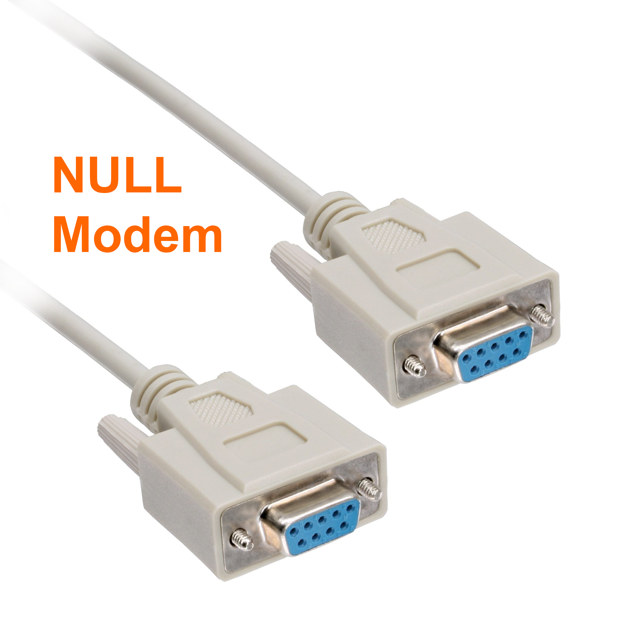 NULL-Modem-Kabel  2x DSub-9 weiblich Cross-Over-Belegung 3m NULL-Modem-Kabel  2x DSub-9 weiblich Cross-Over-Belegung 3m