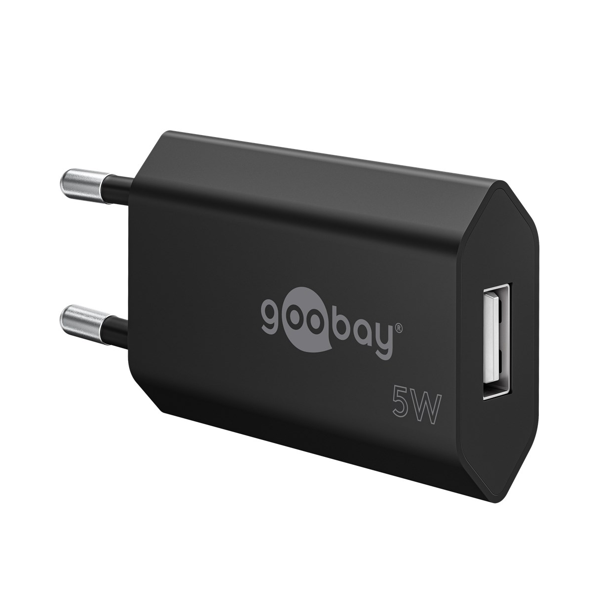 Steckernetzteil LADEGERÄT mit 1x USB-A-Port 5V 1000mA schwarz Steckernetzteil LADEGERÄT mit 1x USB-A-Port 5V 1000mA schwarz