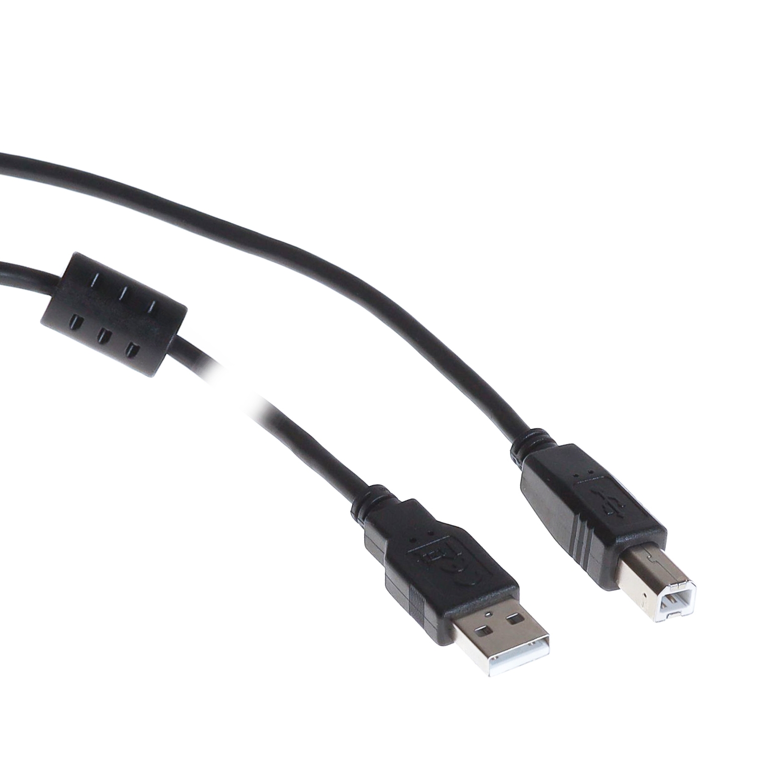 USB 2.0 Kabel mit Ferritkern, schwarz, 50cm