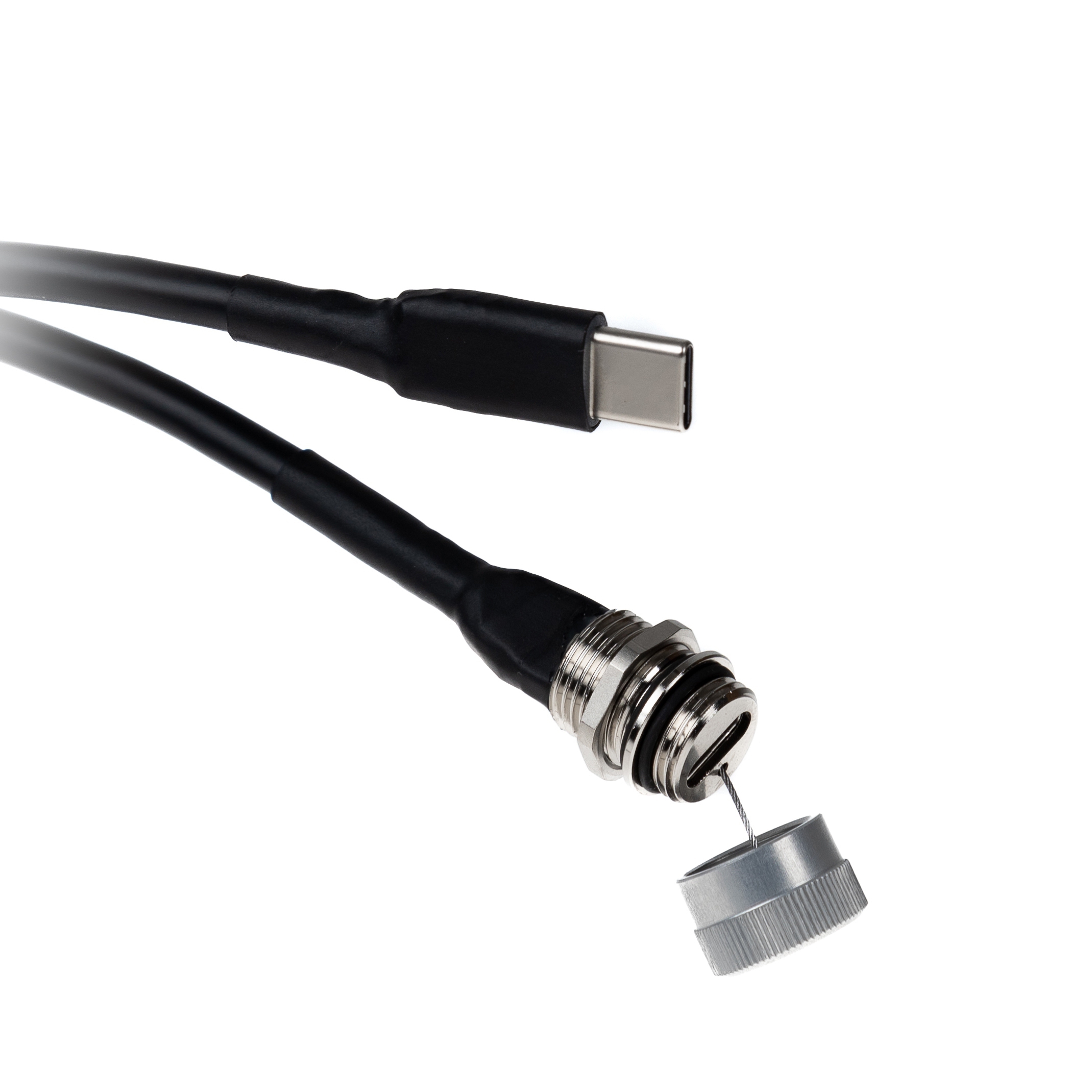 USB Type-C™ Panel Montagekabel 20cm, M12, Buchse-Stecker, IP67
