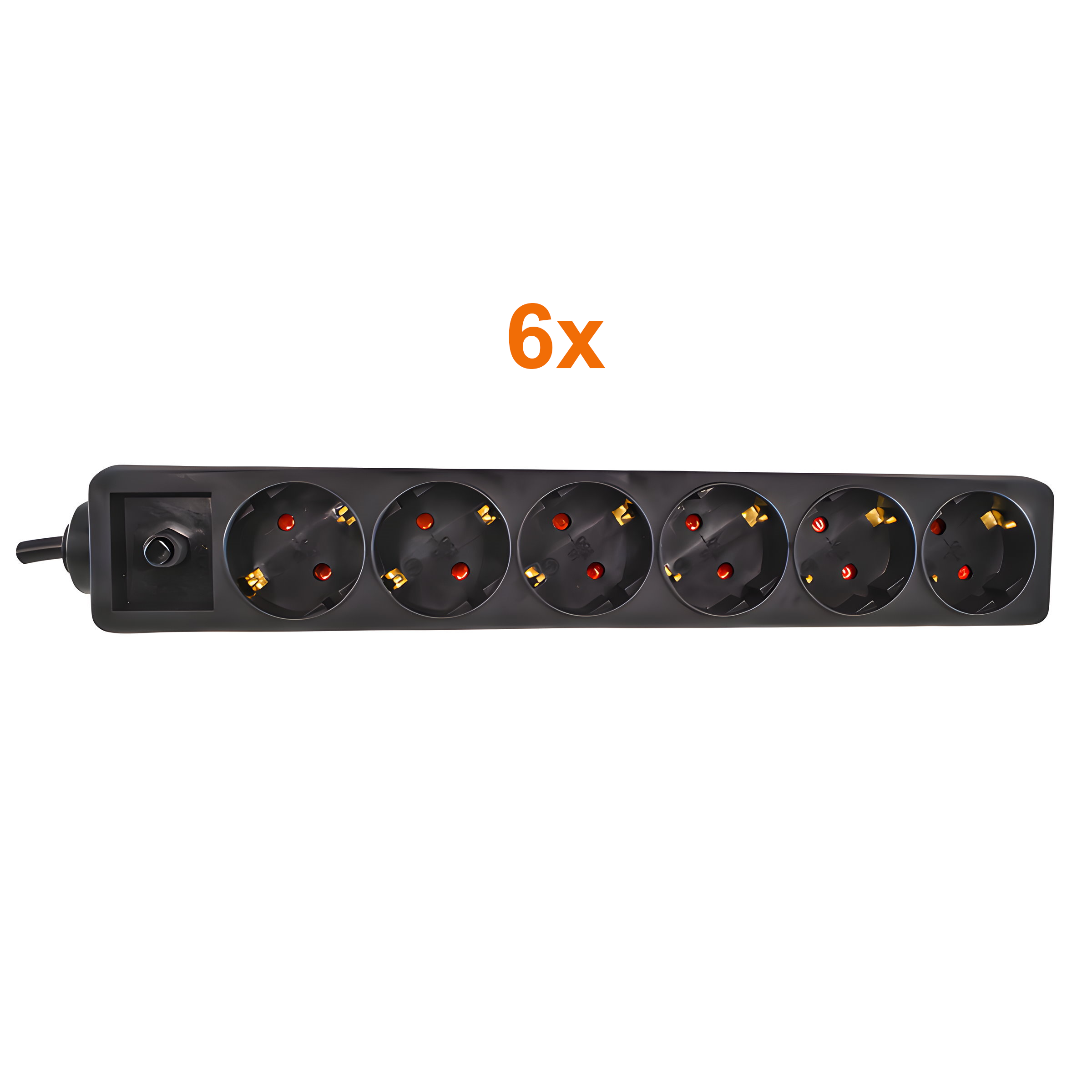 Steckdosenleiste 6-fach für USV mit C14 Stecker