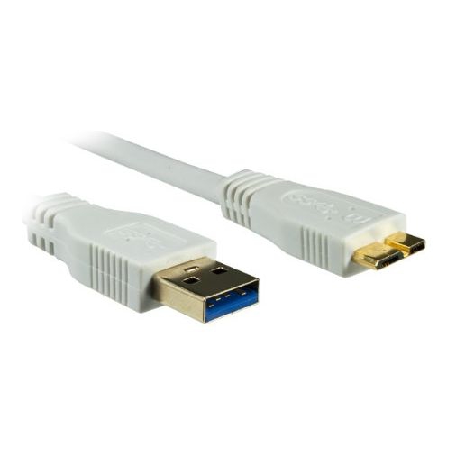 MICRO USB 3.0 Kabel A auf Micro B PREMIUM 2m weiss