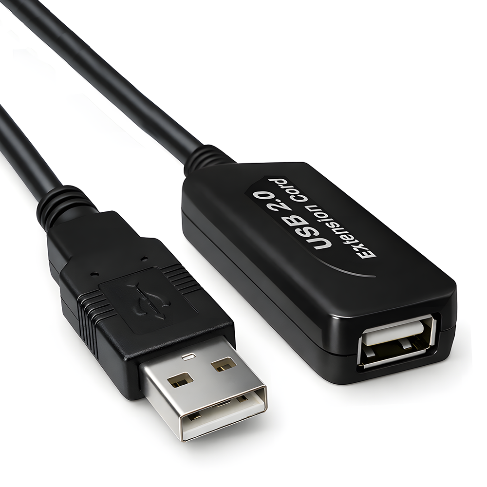 USB-Verlängerung aktiv USB 2.0 schwarz 5m