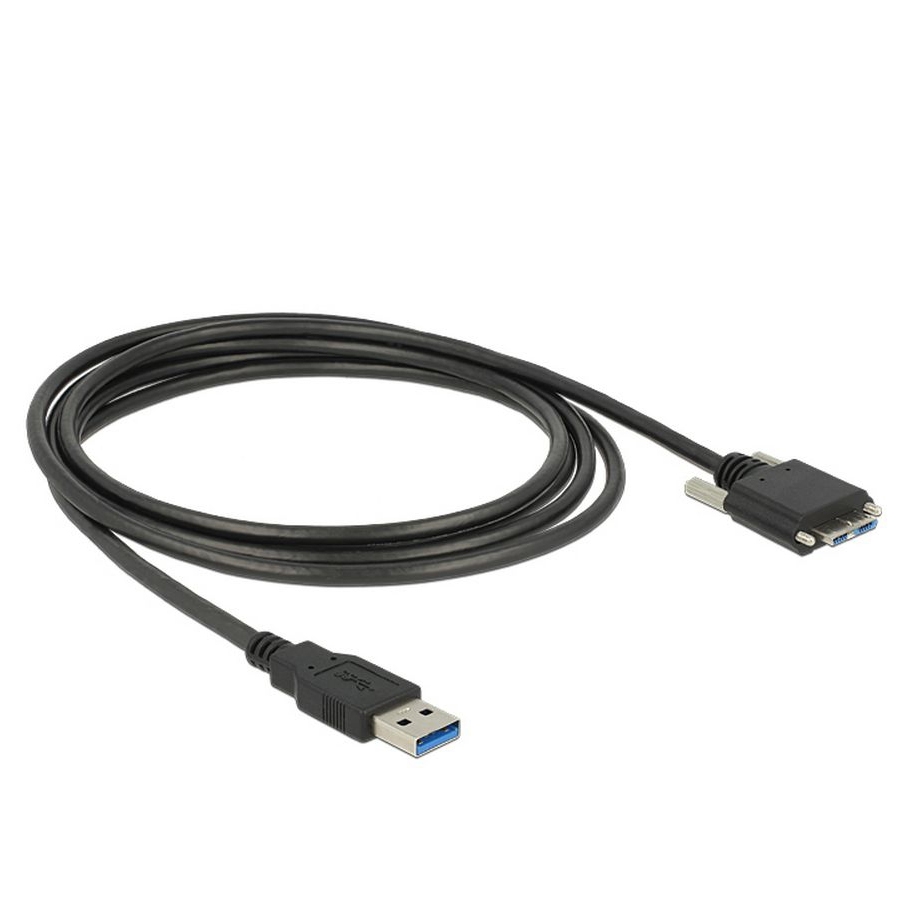 USB 3.0 Kabel A an MICRO B mit Schrauben 2m