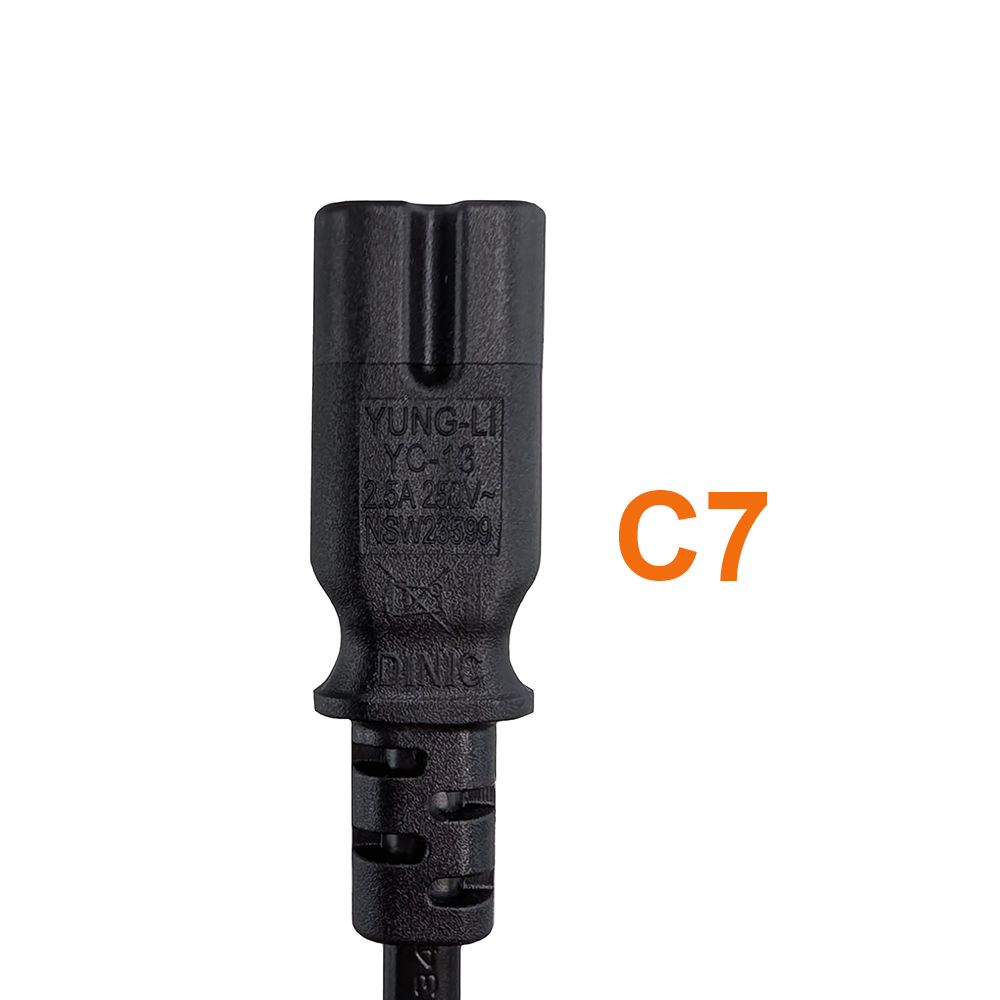 2-pol. Stromkabel mit EURO-8-Stecker 180cm