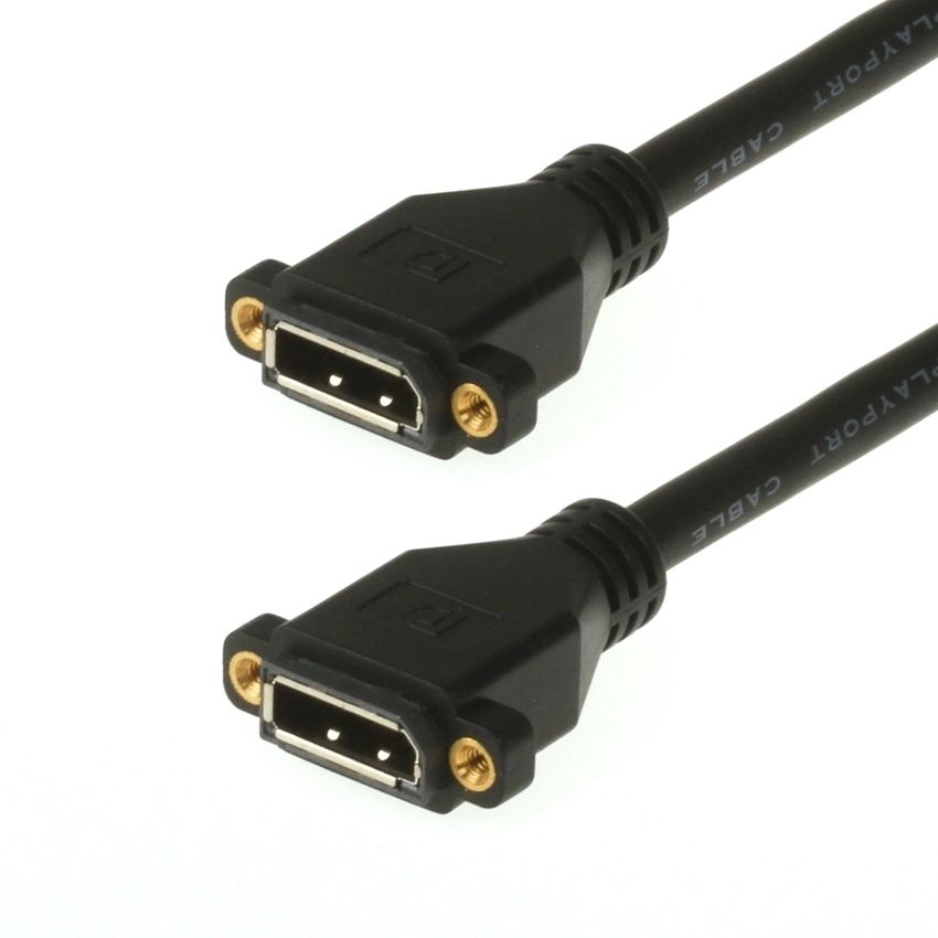 Montagebuchse DisplayPort, Kabellösung für Einbau, 30cm Montagebuchse DisplayPort, Kabellösung für Einbau, 30cm