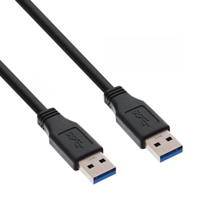 Spezielles USB 3.0 Kabel mit 2x A Stecker 2m SCHWARZ