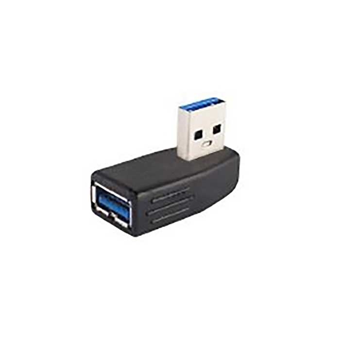 USB-Winkeladapter A 90° nach LINKS gewinkelt für USB 3.0 + 2.0