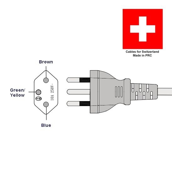 Kaltgerätekabel Stromkabel Netzkabel SCHWEIZ 50cm