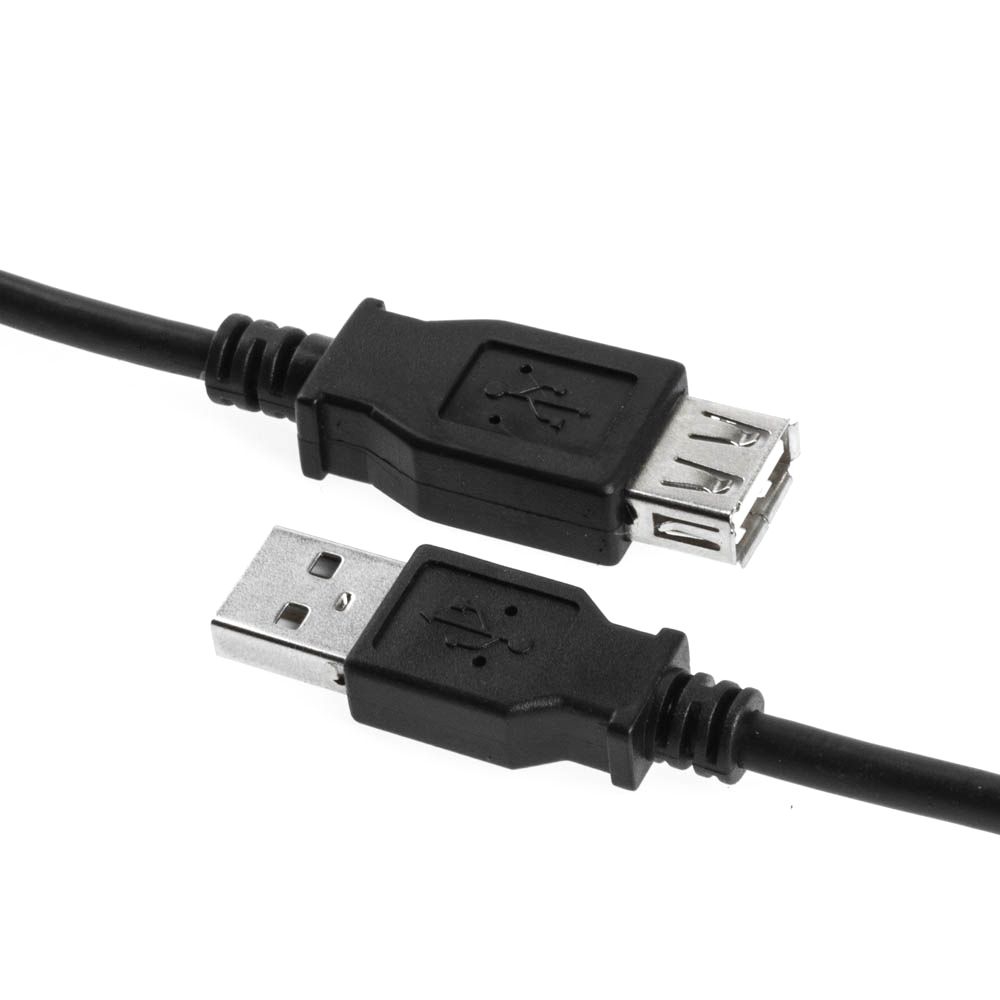 USB 2.0 Verlängerung Kabel Am Aw 150cm SCHWARZ.
