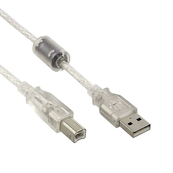 USB 2.0 Kabel mit Ferritkern PREMIUM-Qualität 5m