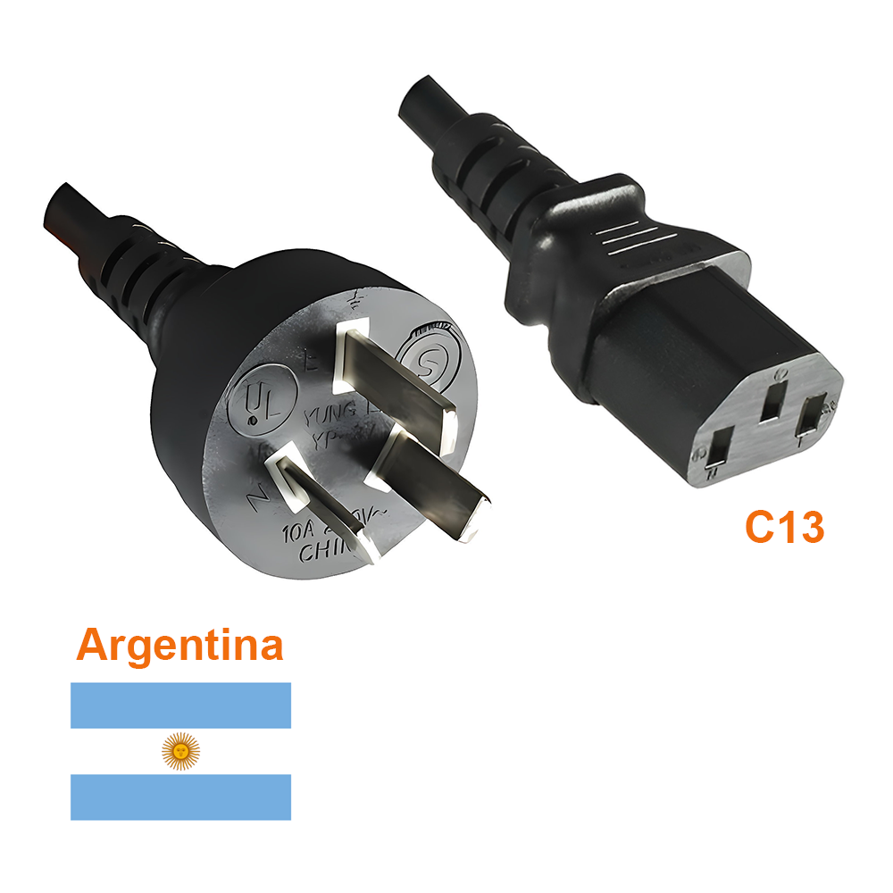 Kaltgerätekabel C13 für ARGENTINIEN 180cm