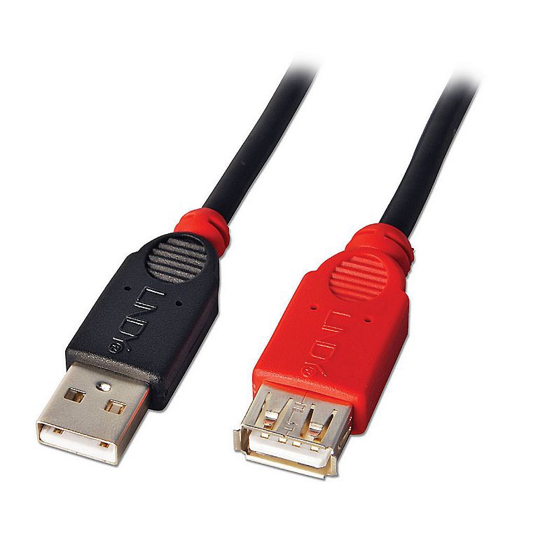 Aktive USB 2.0 Verlängerung mit A-Buchse in kleiner Bauform 5m